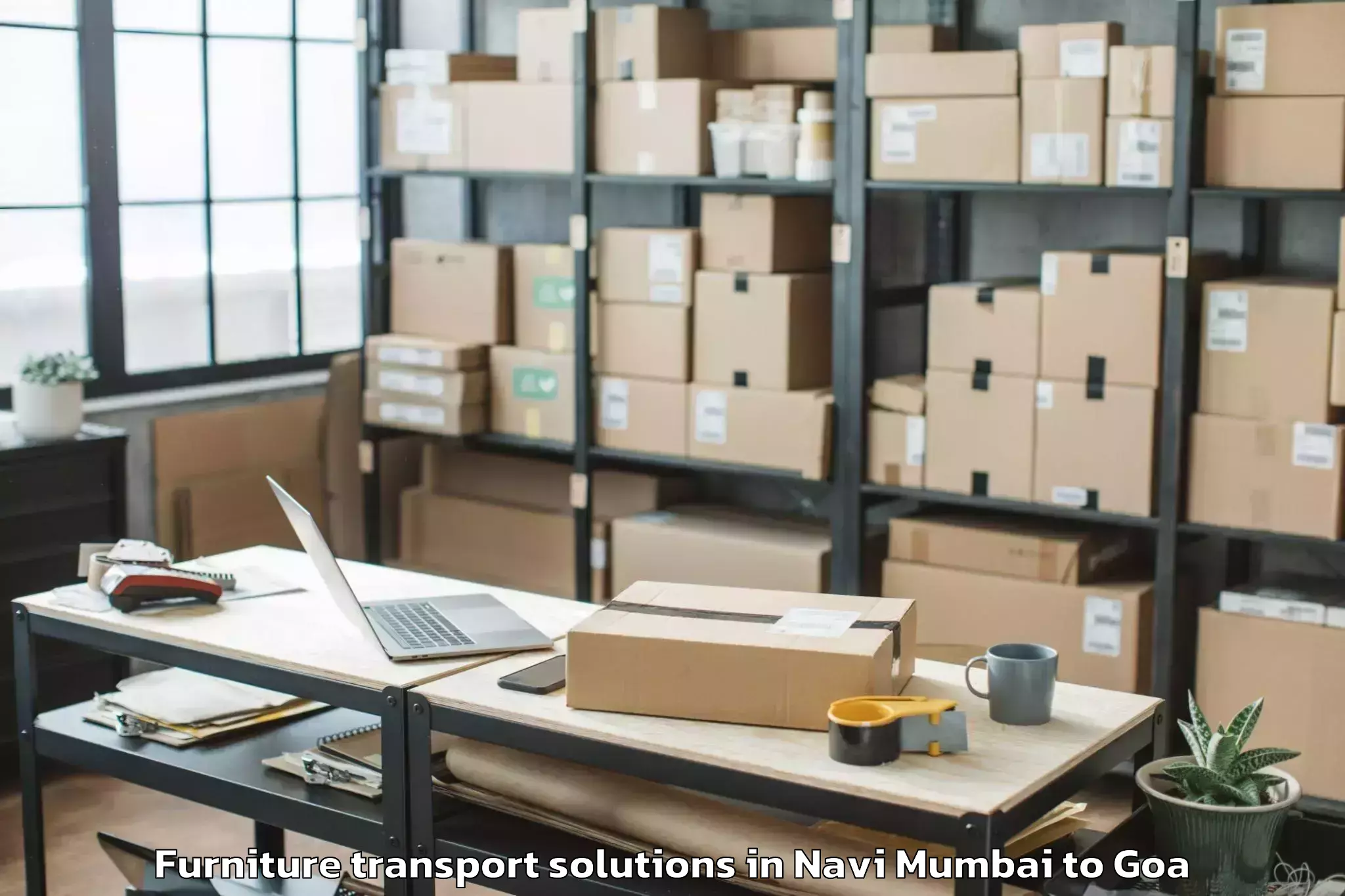 Navi Mumbai to Serula Furniture Transport Solutions